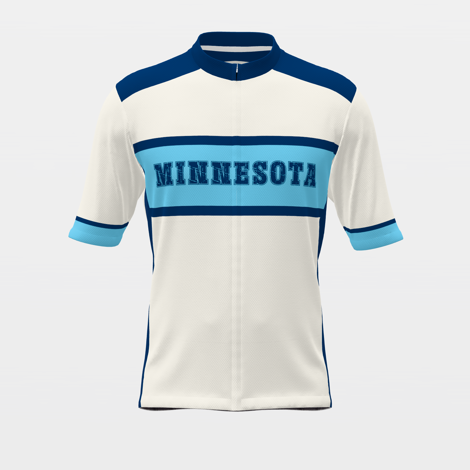 Minnesota State Race Kit — stacked-band Cycling Jersey – Front view