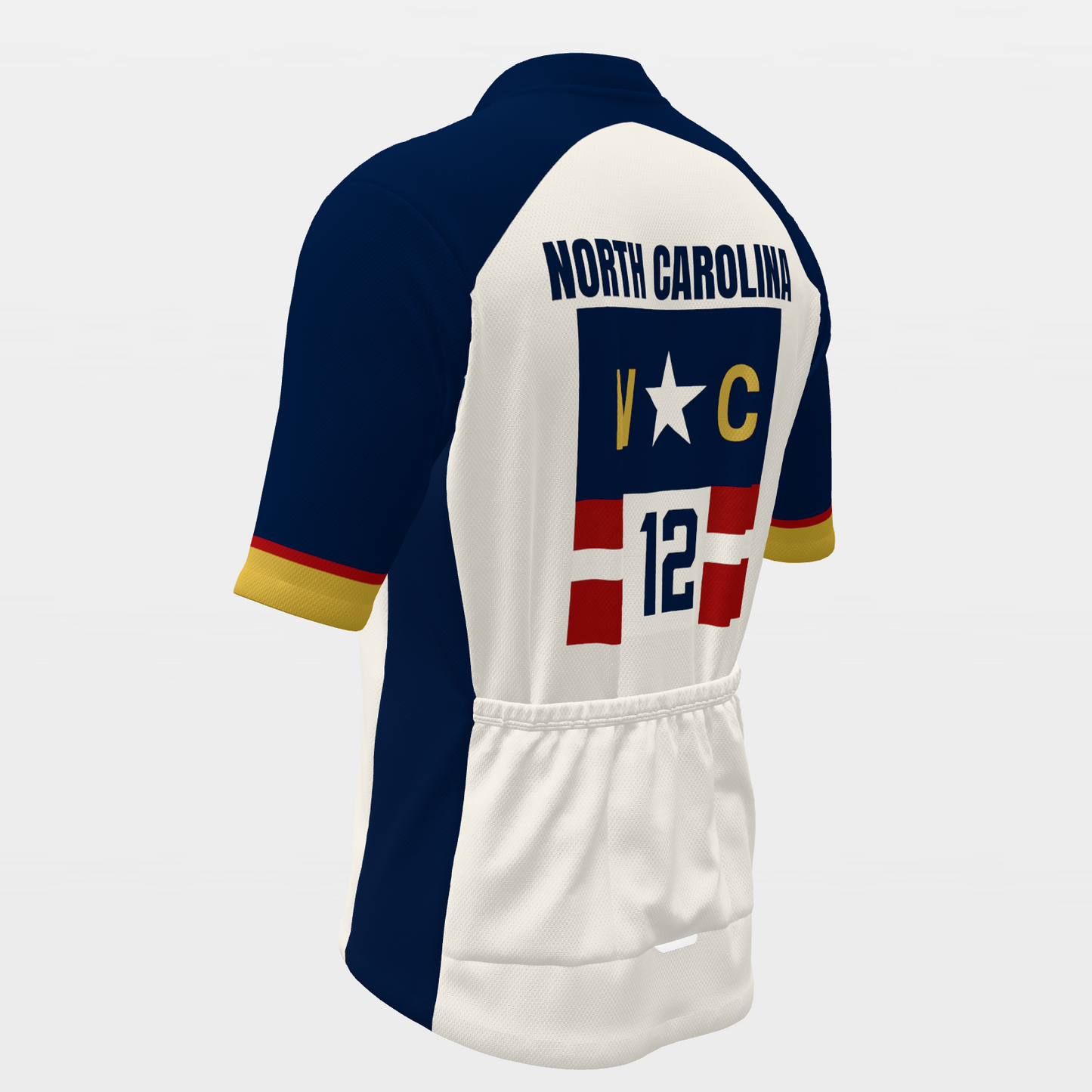 North Carolina State Race Kit — sponsor-band Cycling Jersey – Back Left view