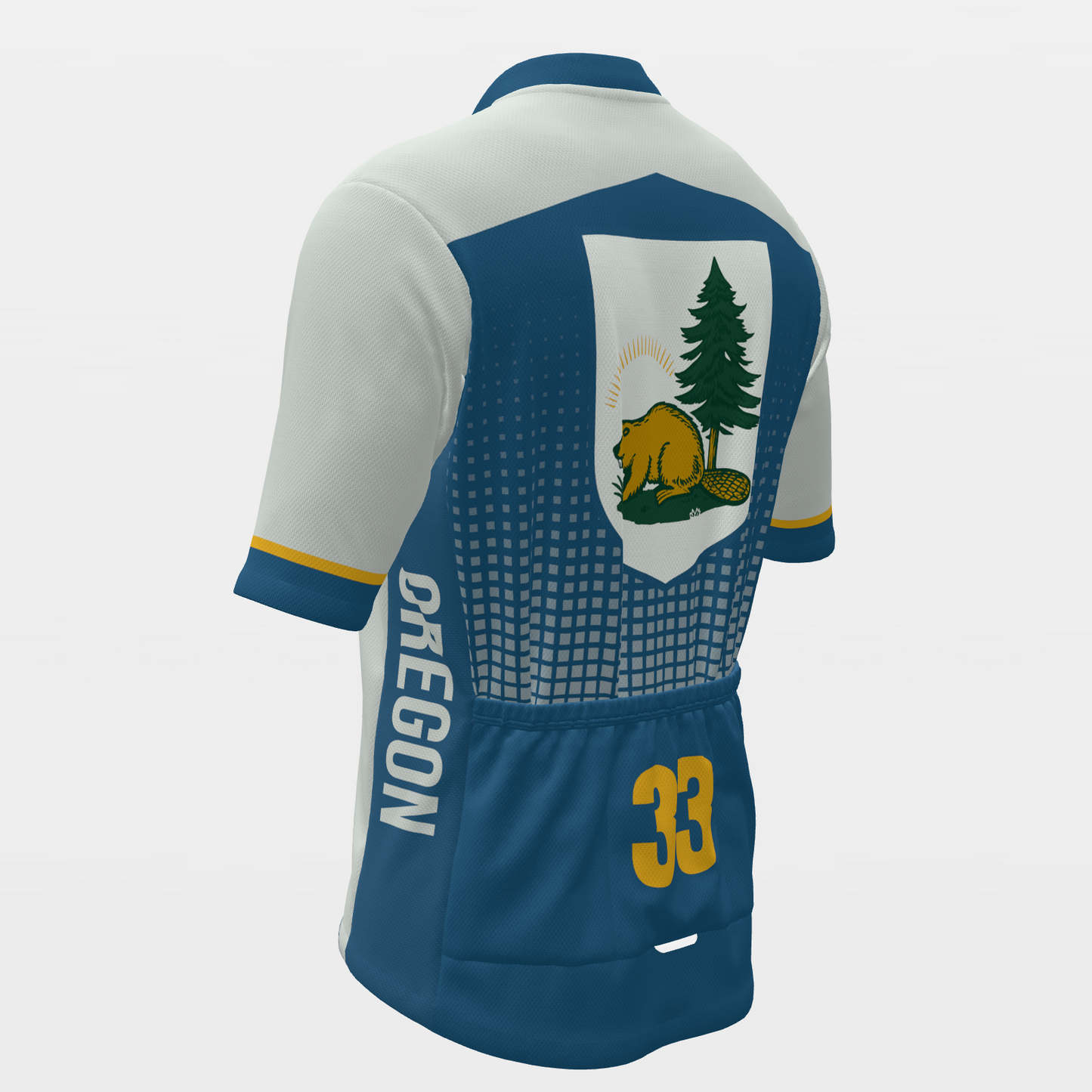 Oregon State Race Kit — modern speed-fade Cycling Jersey – Back Left view