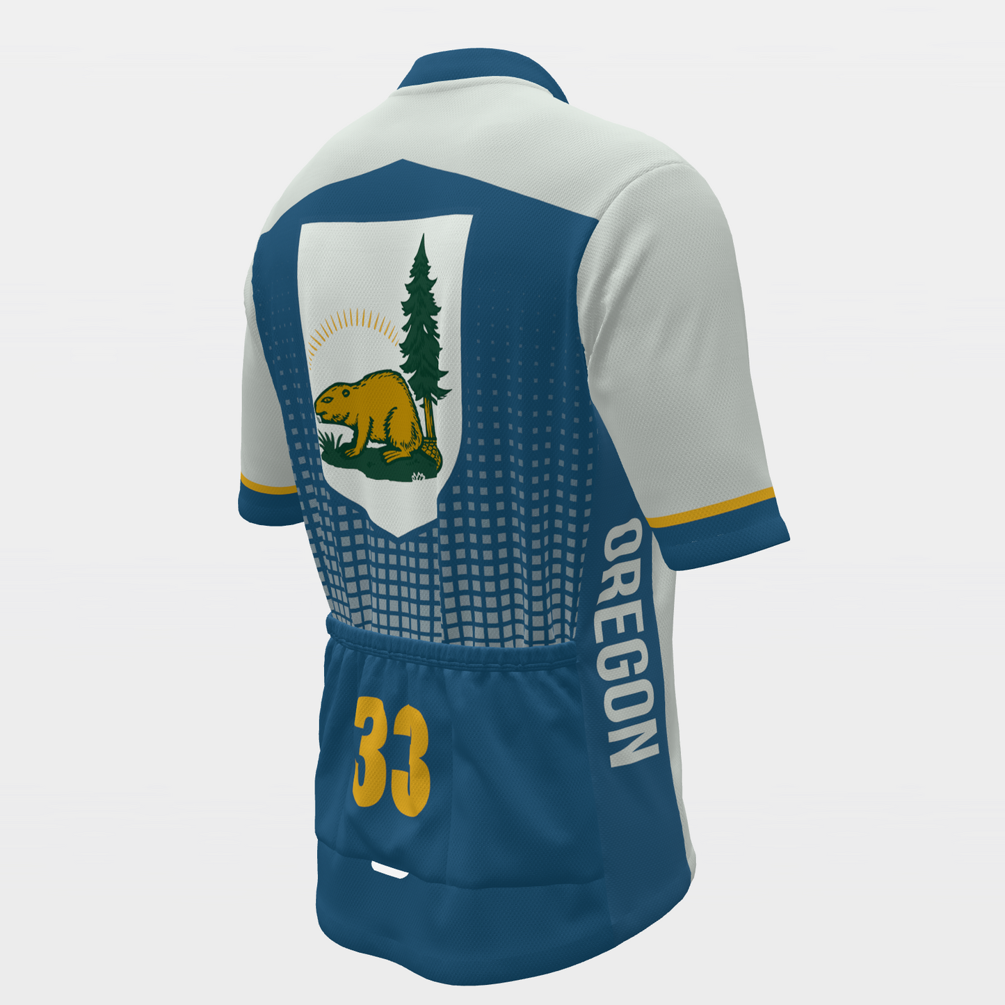 Oregon State Race Kit — modern speed-fade Cycling Jersey – Back Right view