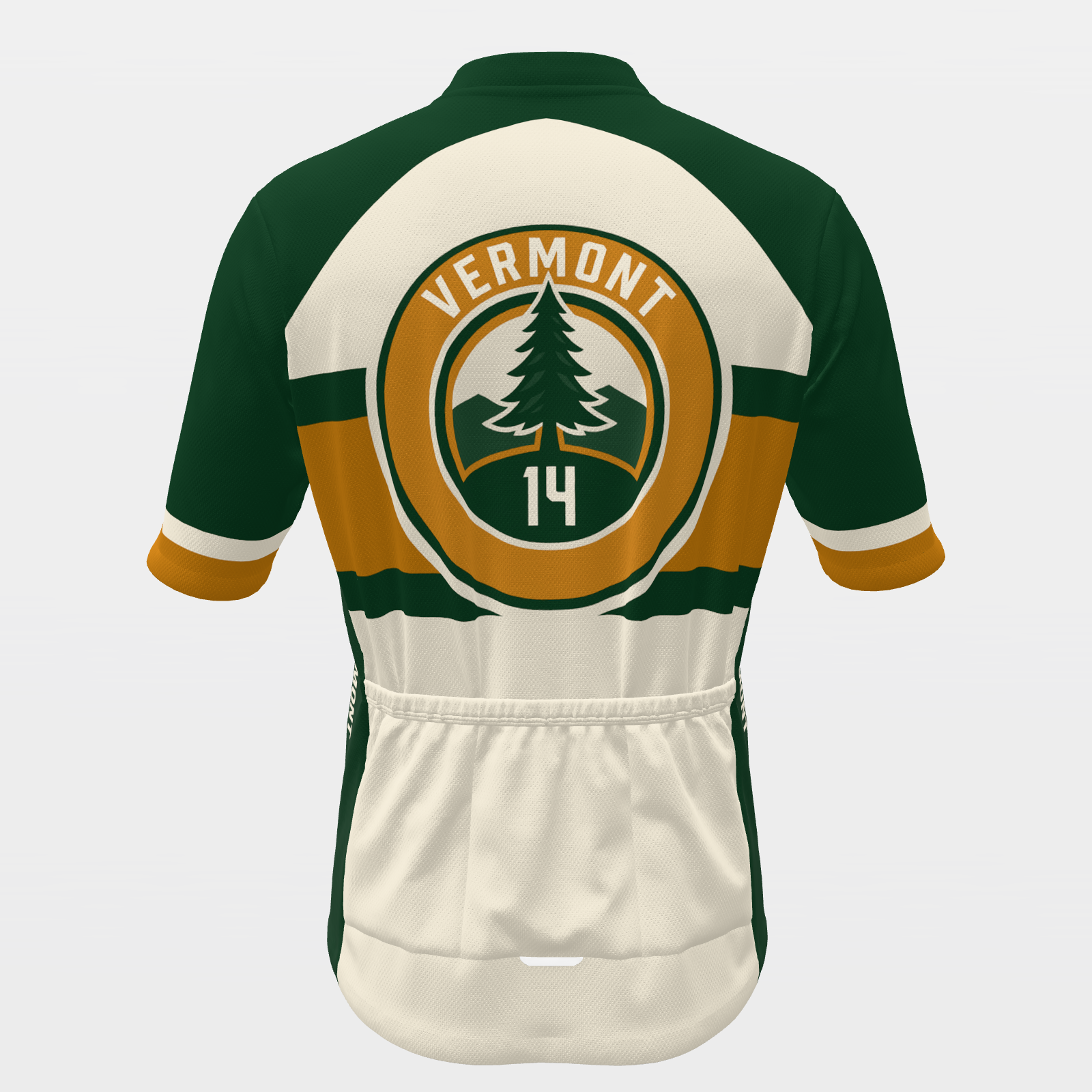 Vermont State Race Kit — sponsor-band Cycling Jersey – Back view