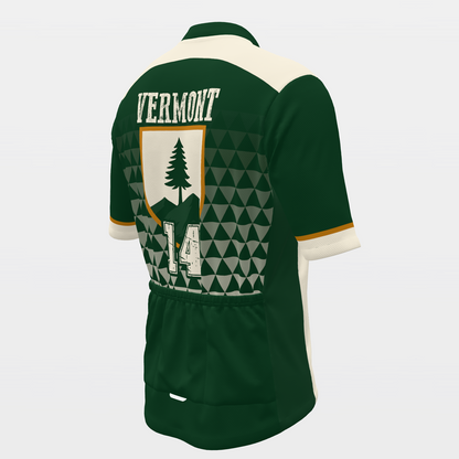 Vermont State Race Kit — modern speed-fade Cycling Jersey – Back Right view