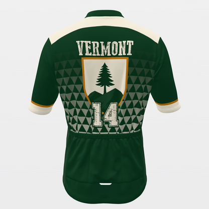 Vermont State Race Kit — modern speed-fade Cycling Jersey – Back view