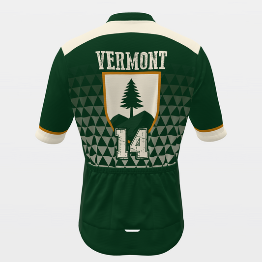 Vermont State Race Kit — modern speed-fade Cycling Jersey – Back view