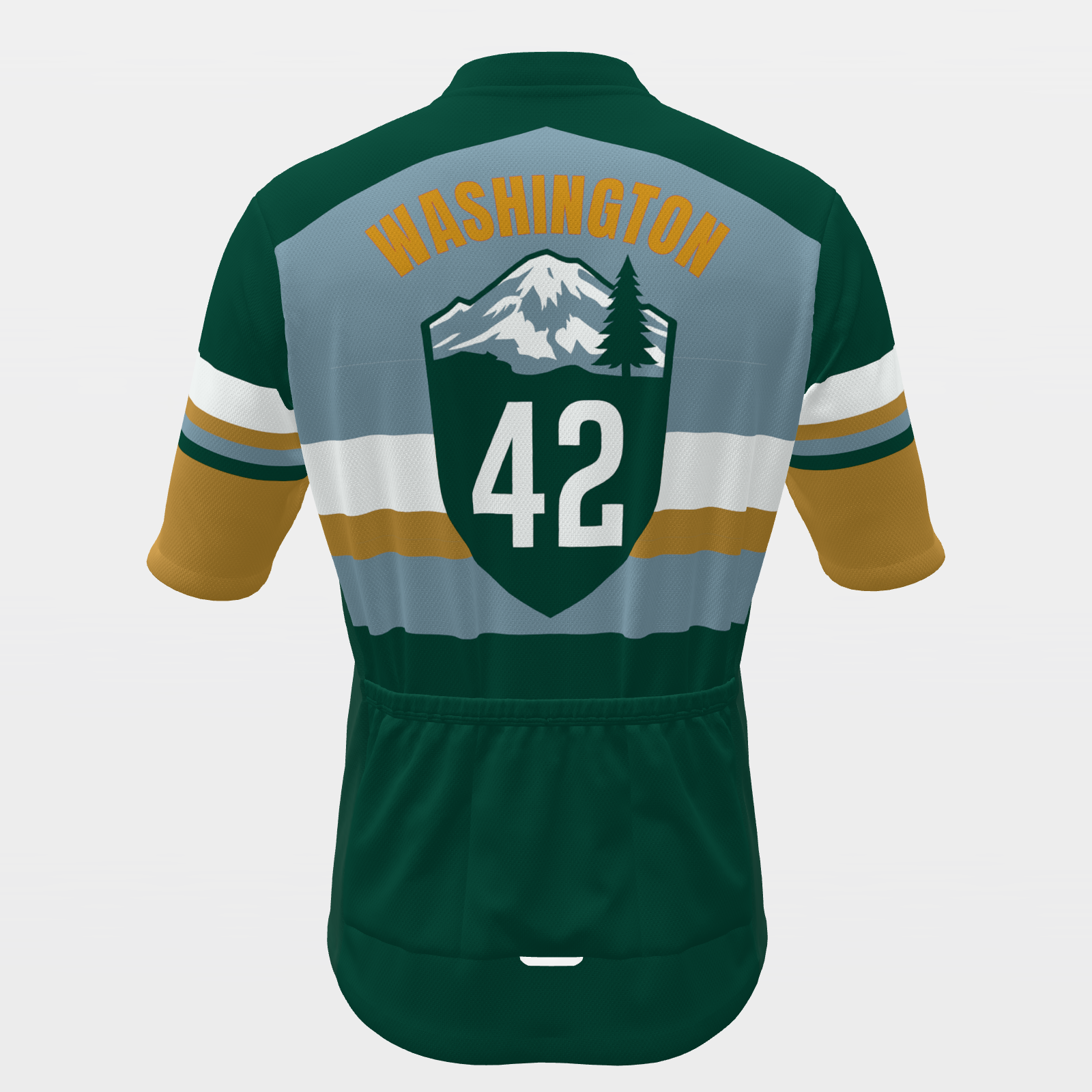 Washington State Race Kit — sponsor-band Cycling Jersey – Back view