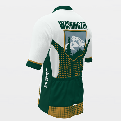 Washington State Race Kit — modern speed-fade Cycling Jersey – Back Left view