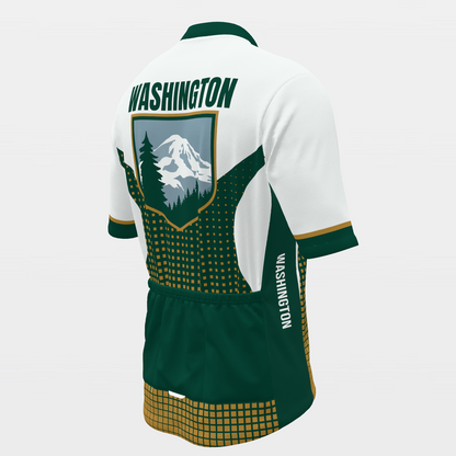 Washington State Race Kit — modern speed-fade Cycling Jersey – Back Right view