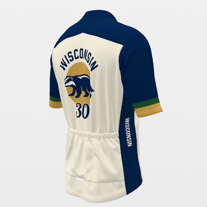 Wisconsin State Race Kit — sponsor-band Cycling Jersey – Back Right view