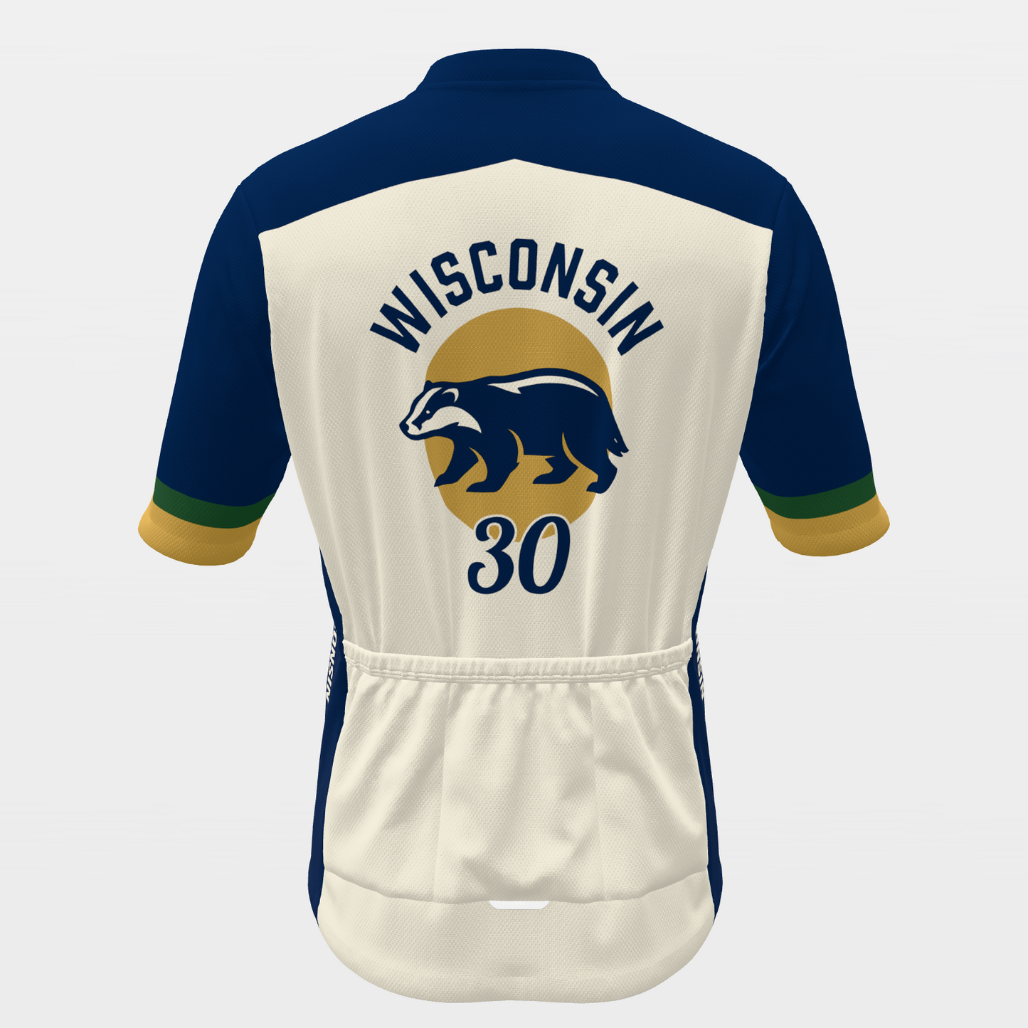 Wisconsin State Race Kit — sponsor-band Cycling Jersey – Back view