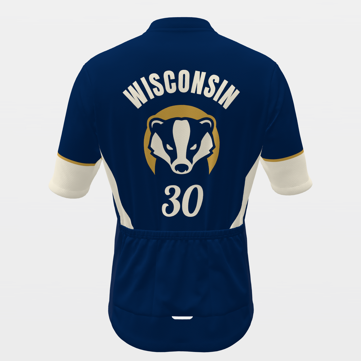 Wisconsin State Race Kit — modern speed-fade Cycling Jersey – Back view