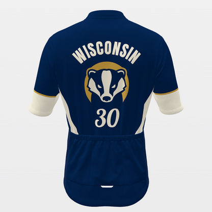 Wisconsin State Race Kit — modern speed-fade Cycling Jersey – Back view