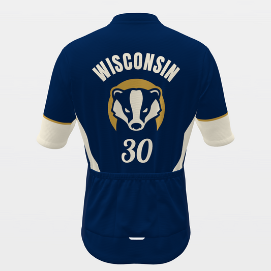 Wisconsin State Race Kit — modern speed-fade Cycling Jersey – Back view