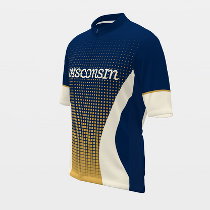Wisconsin State Race Kit — modern speed-fade Cycling Jersey – Front Left view