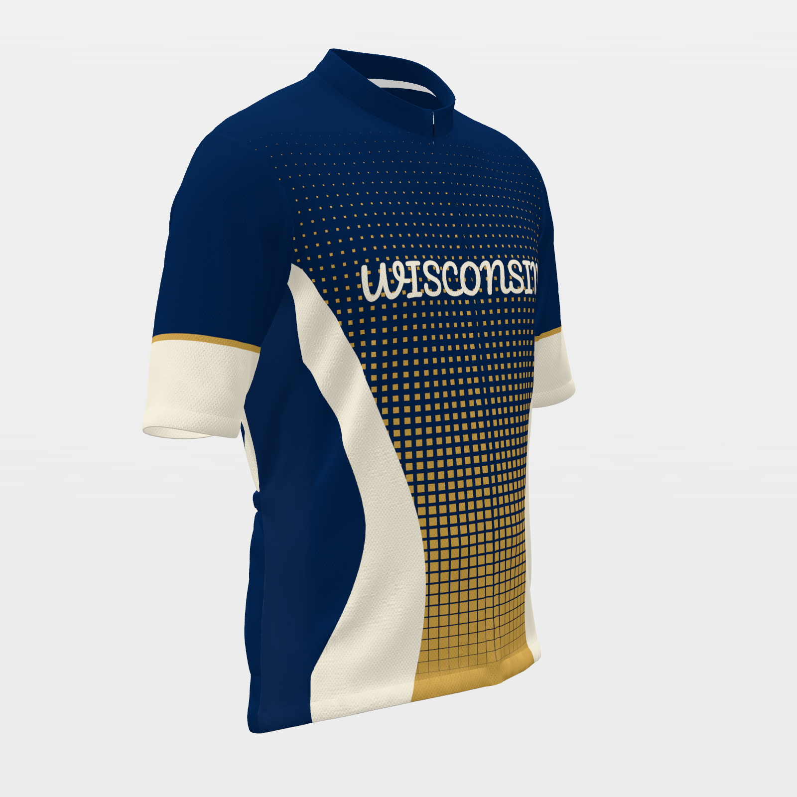 Wisconsin State Race Kit — modern speed-fade Cycling Jersey – Front Right view