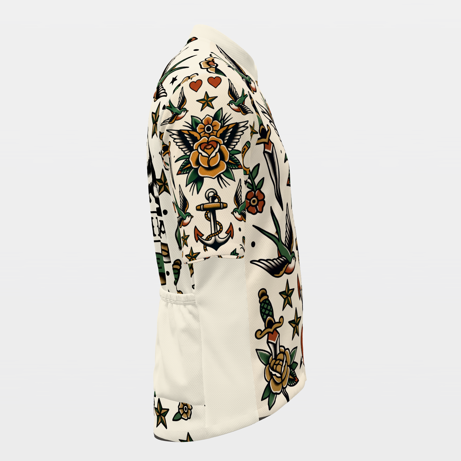 California Traditional Flash Tattoo Cycling Jersey – Right product view