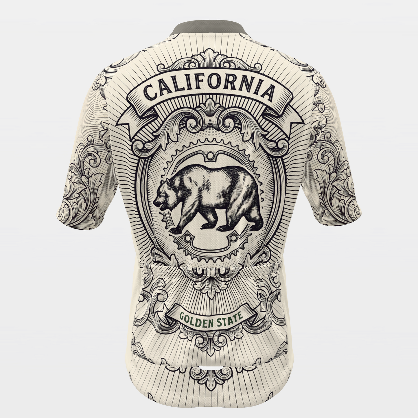 California Blackwork Tattoo Cycling Jersey – Back product view
