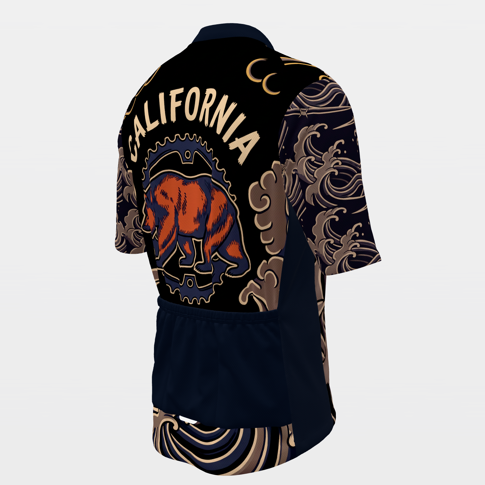 California Irezumi Tattoo Cycling Jersey – Back Right product view