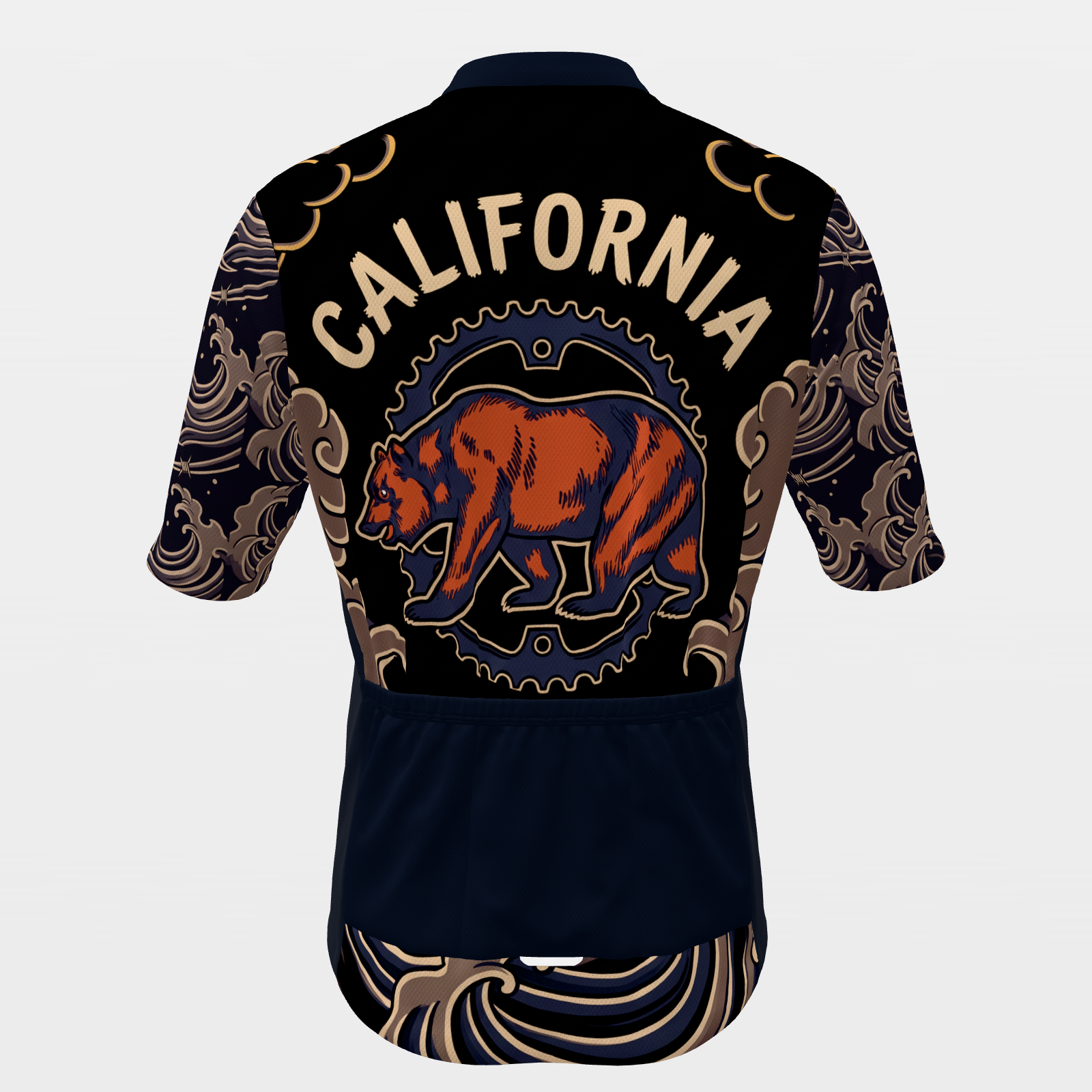 California Irezumi Tattoo Cycling Jersey – Back product view