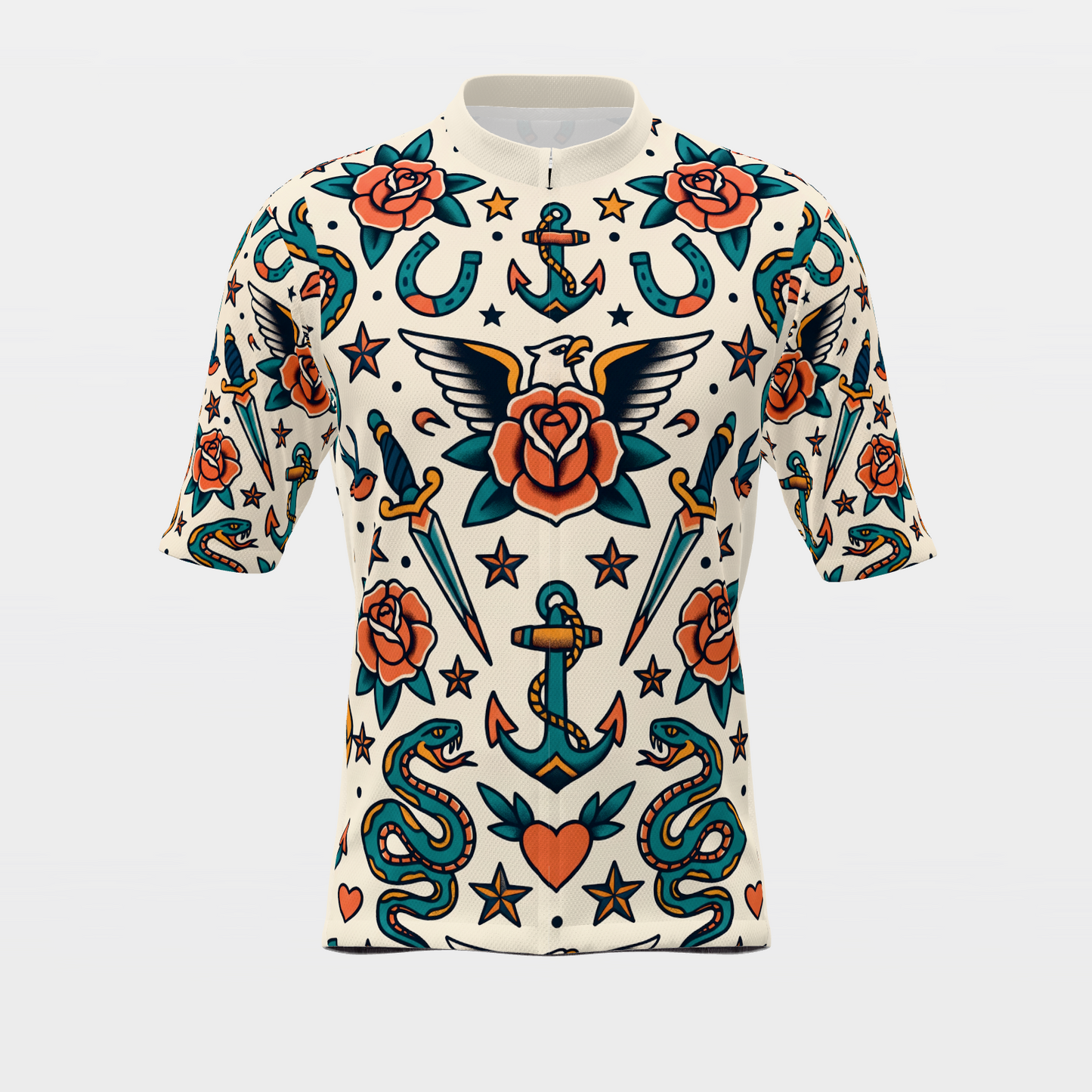 Florida Traditional Flash Tattoo Cycling Jersey – Front product view