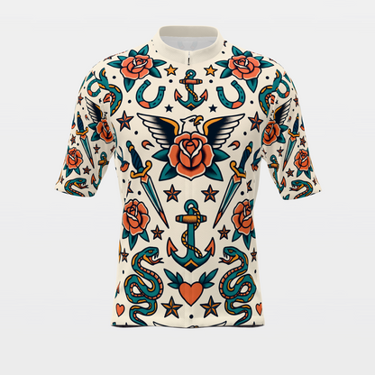 Florida Traditional Flash Tattoo Cycling Jersey – Front product view