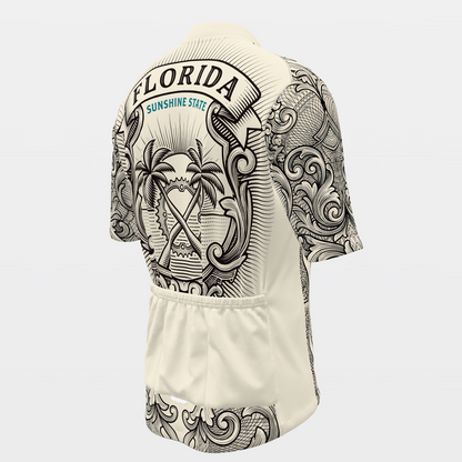 Florida Blackwork Tattoo Cycling Jersey – Back Right product view