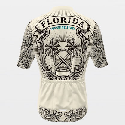Florida Blackwork Tattoo Cycling Jersey – Back product view