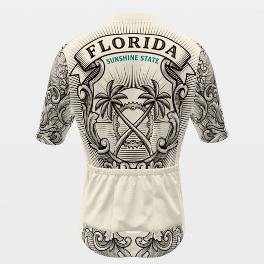 Florida Blackwork Tattoo Cycling Jersey – Back product view