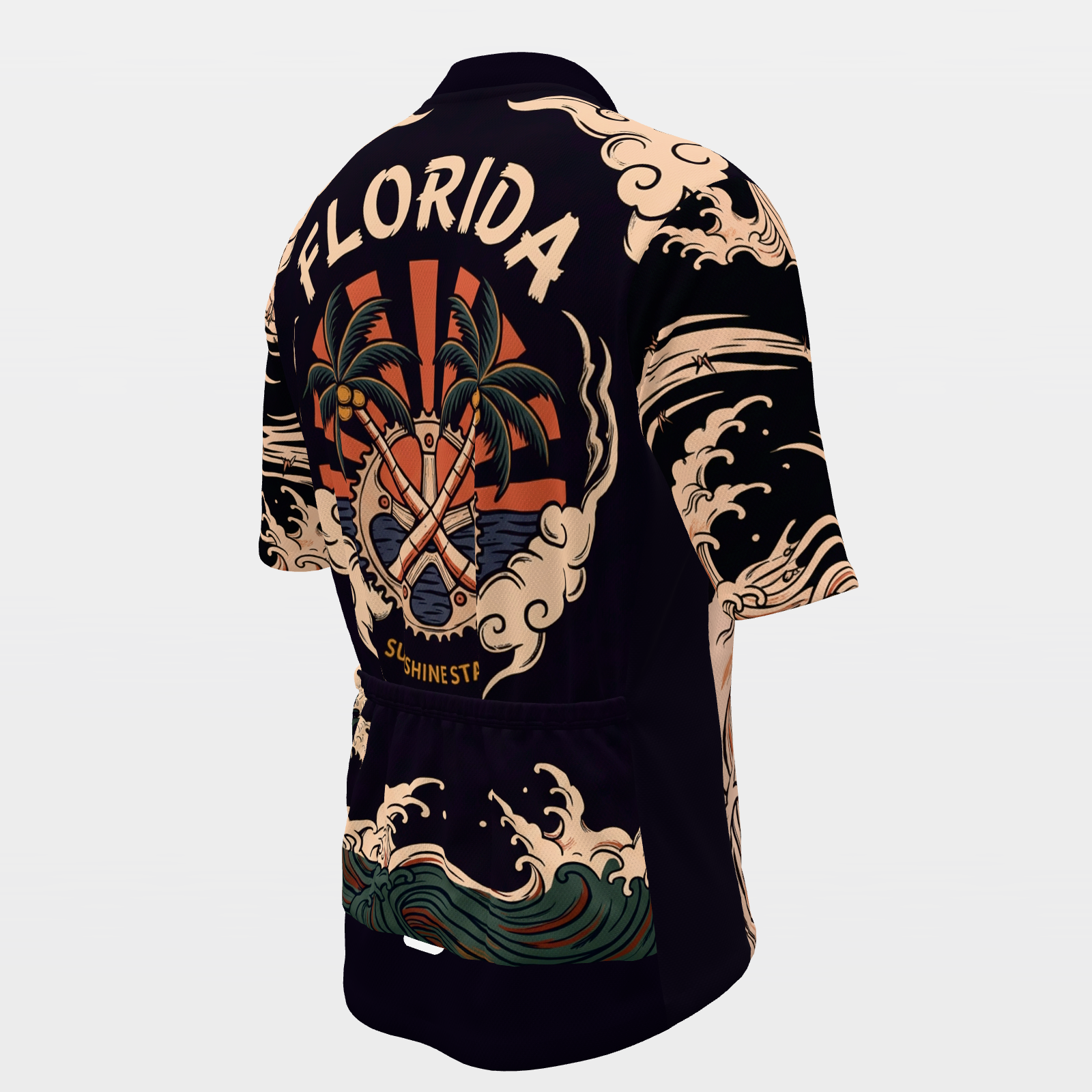 Florida Irezumi Tattoo Cycling Jersey – Back Right product view