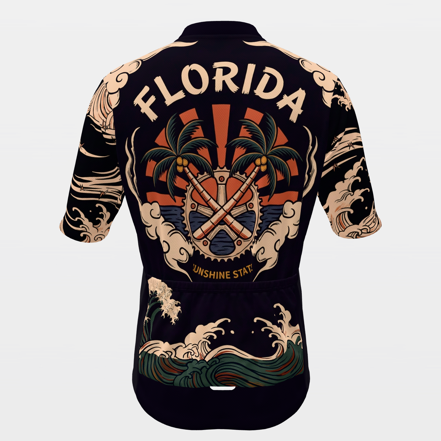 Florida Irezumi Tattoo Cycling Jersey – Back product view