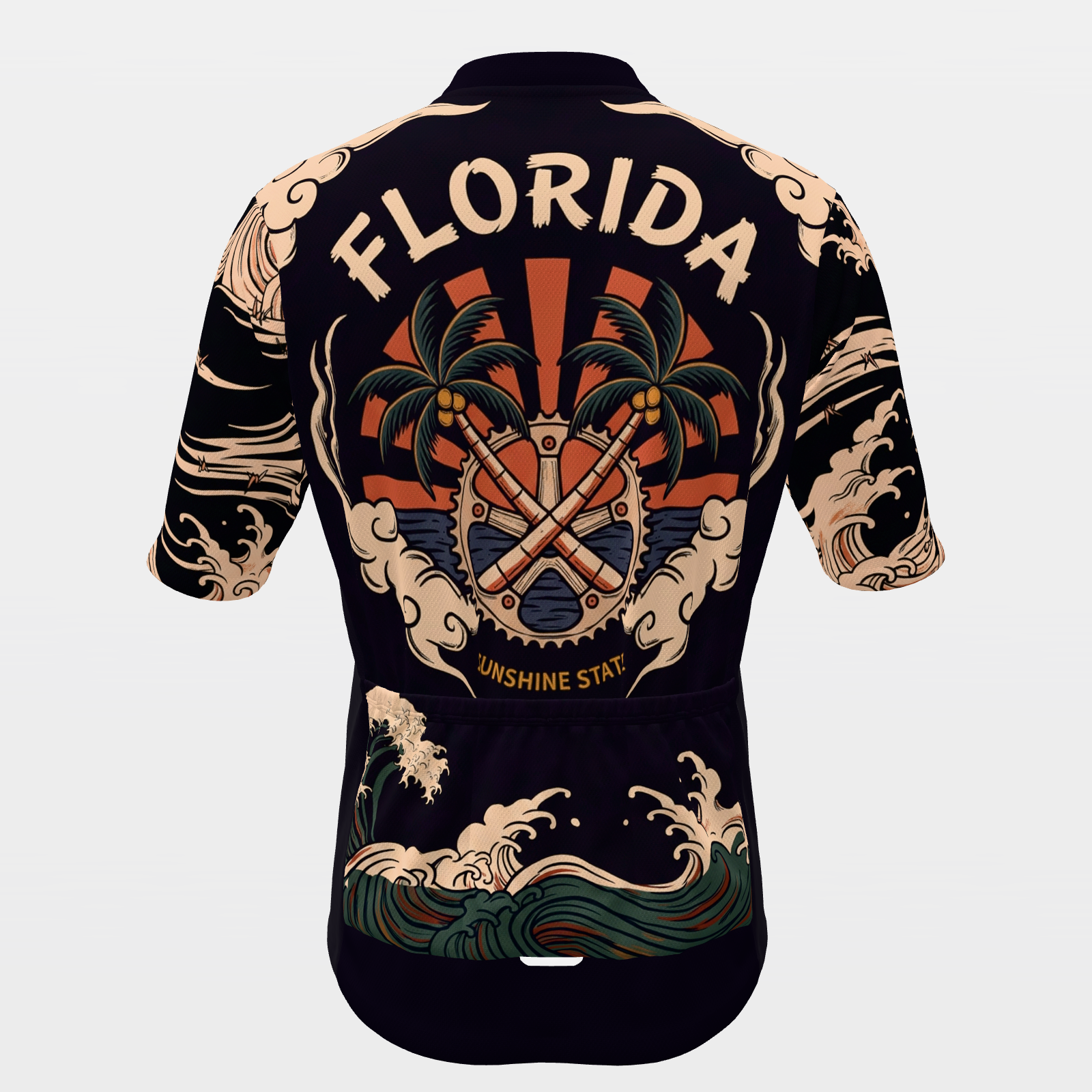 Florida Irezumi Tattoo Cycling Jersey – Back product view