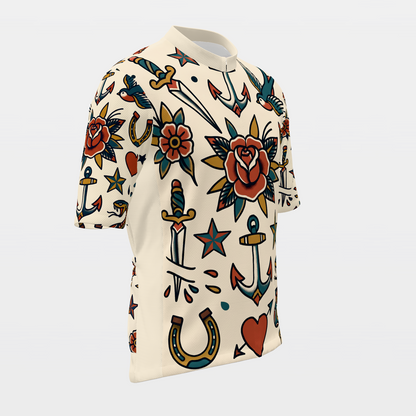 Texas Traditional Flash Tattoo Cycling Jersey – Front Right product view