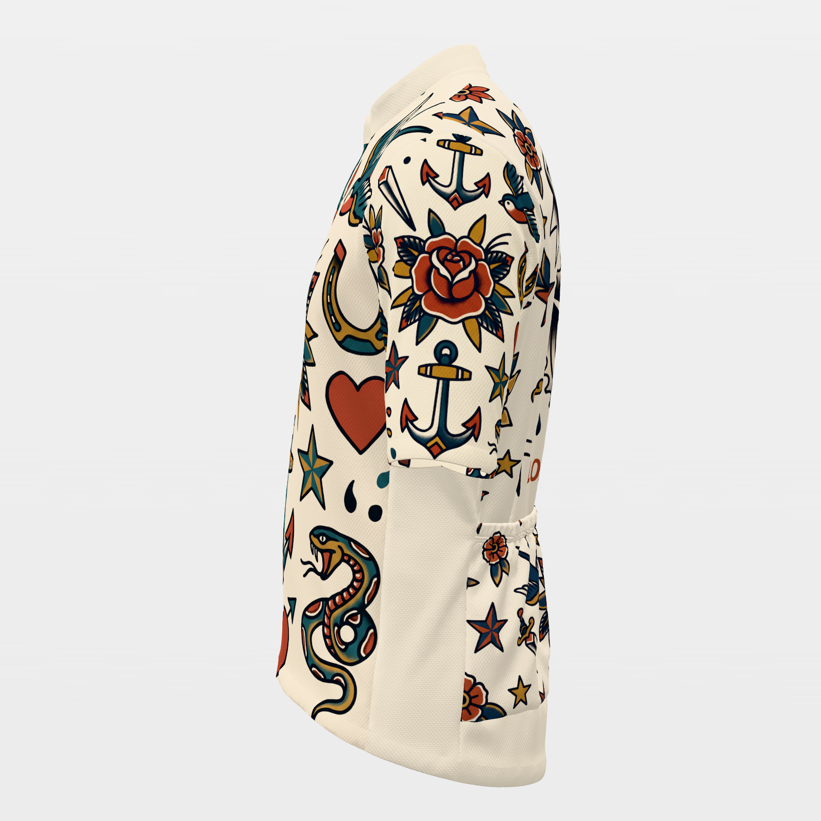 Texas Traditional Flash Tattoo Cycling Jersey – Left product view