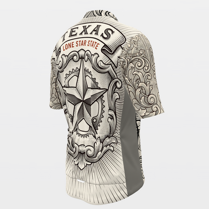 Texas Blackwork Tattoo Cycling Jersey – Back Right product view