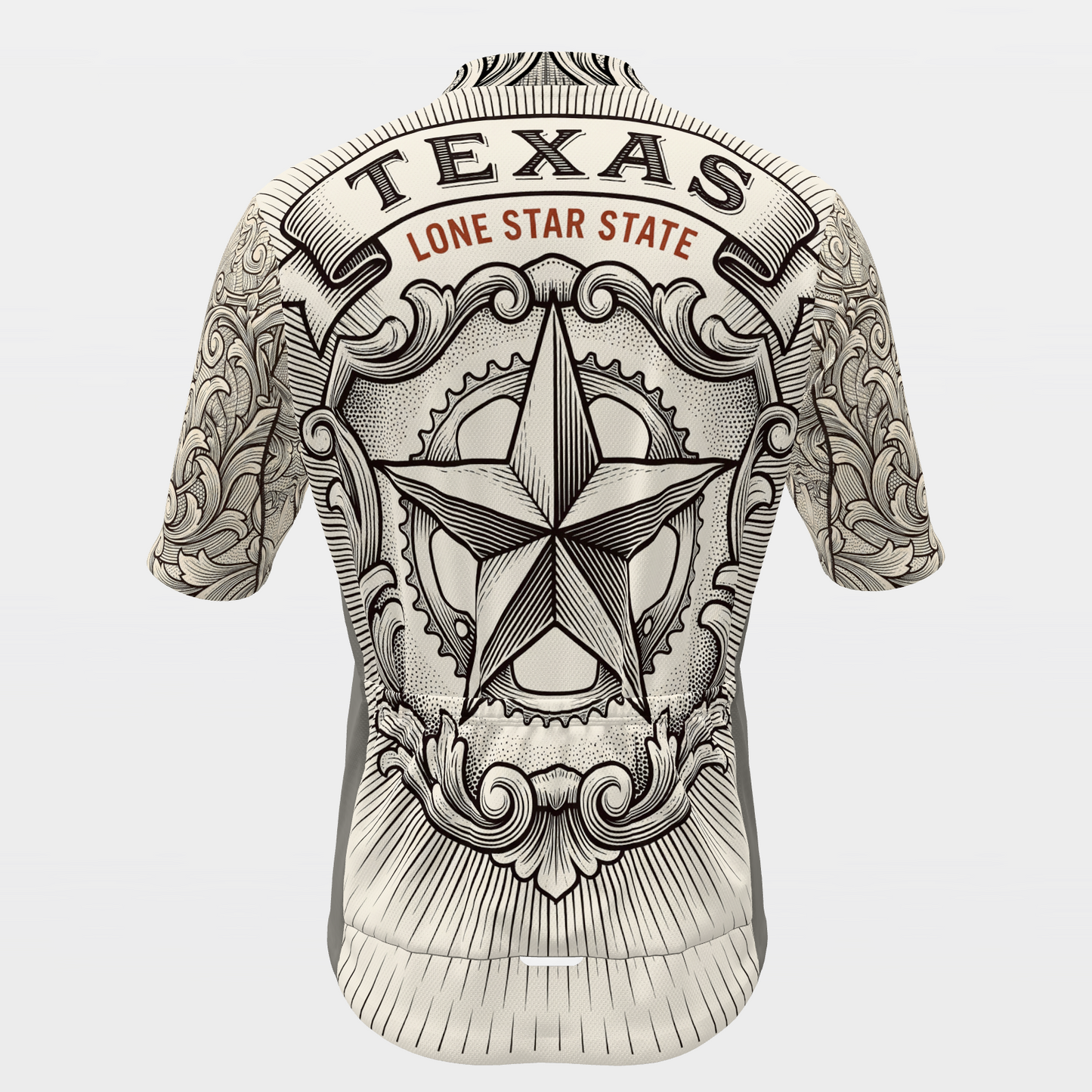 Texas Blackwork Tattoo Cycling Jersey – Back product view