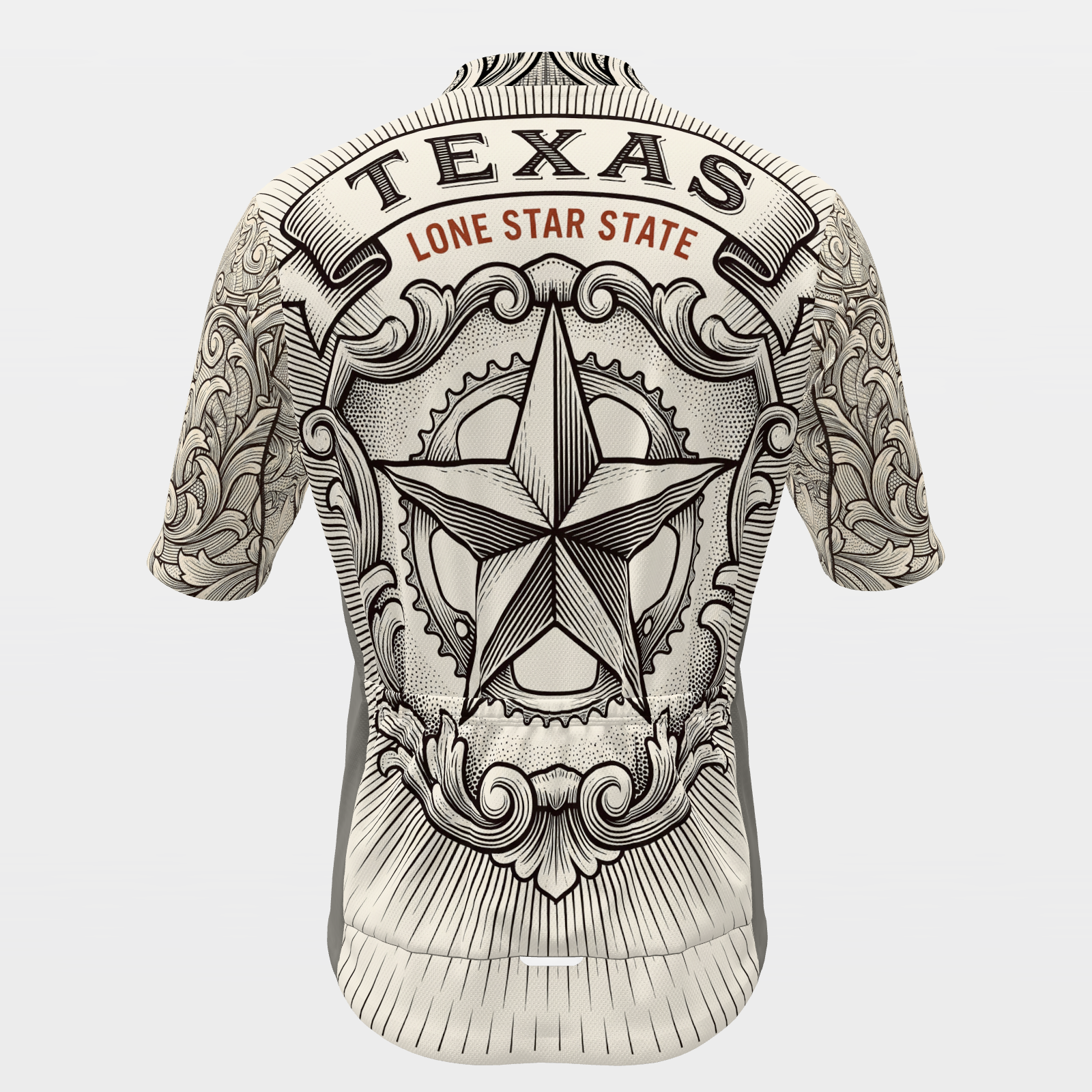 Texas Blackwork Tattoo Cycling Jersey – Back product view