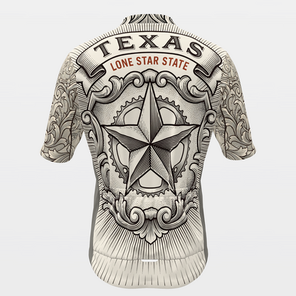 Texas Blackwork Tattoo Cycling Jersey – Back product view
