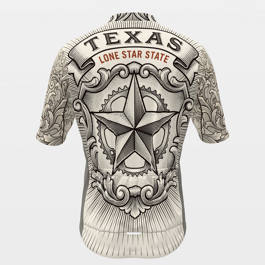 Texas Blackwork Tattoo Cycling Jersey – Back product view