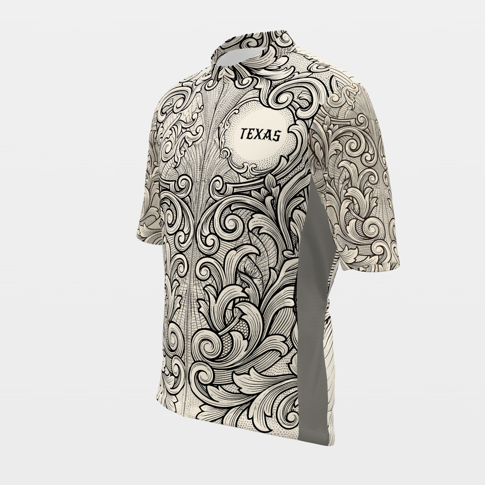 Texas Blackwork Tattoo Cycling Jersey – Front Left product view