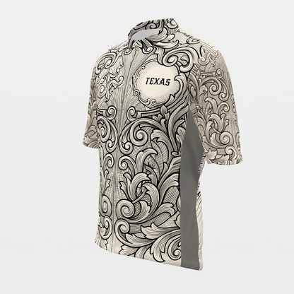 Texas Blackwork Tattoo Cycling Jersey – Front Left product view