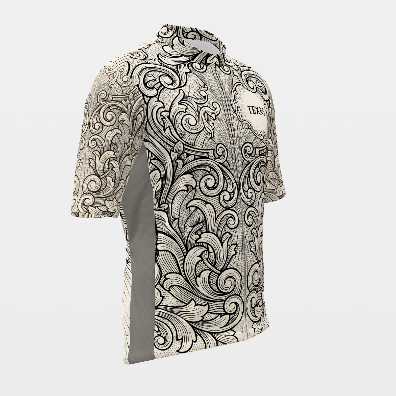 Texas Blackwork Tattoo Cycling Jersey – Front Right product view