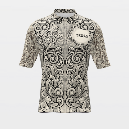 Texas Blackwork Tattoo Cycling Jersey – Front product view