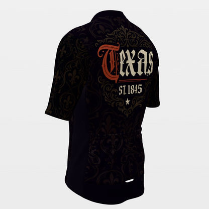 Texas Blackletter Cycling Jersey – Back Left product view
