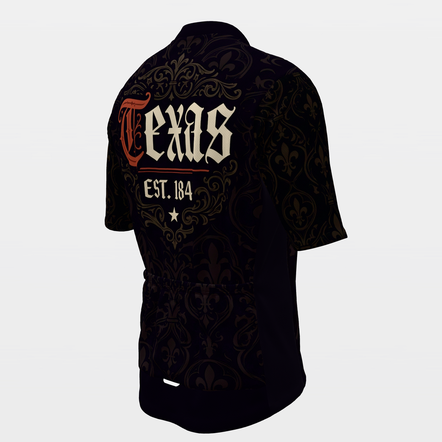 Texas Blackletter Cycling Jersey – Back Right product view