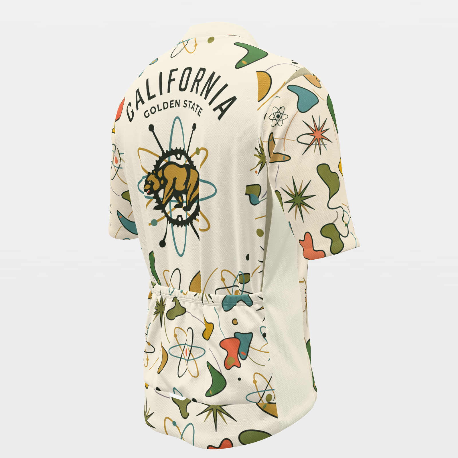 California Atomic Starburst Cycling Jersey – Back Right product view