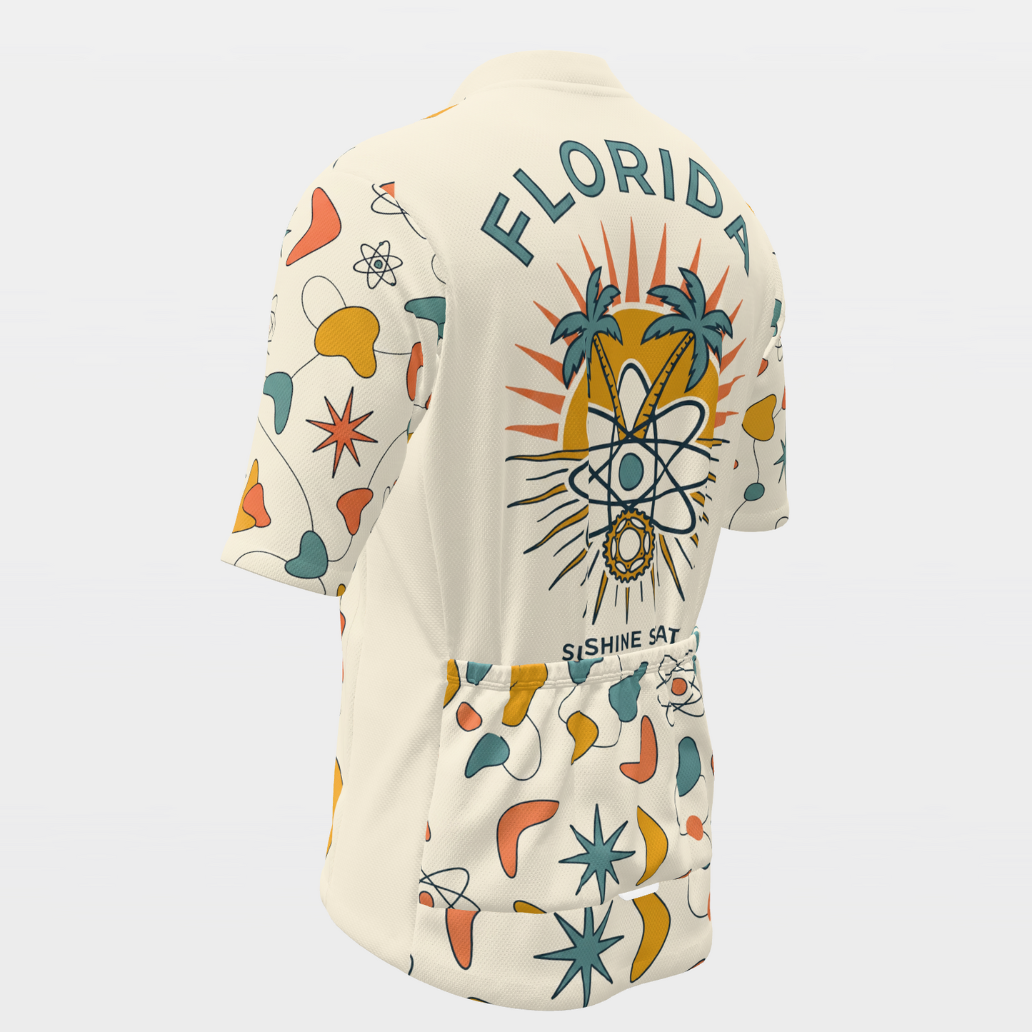 Florida Atomic Starburst Cycling Jersey – Back Left product view
