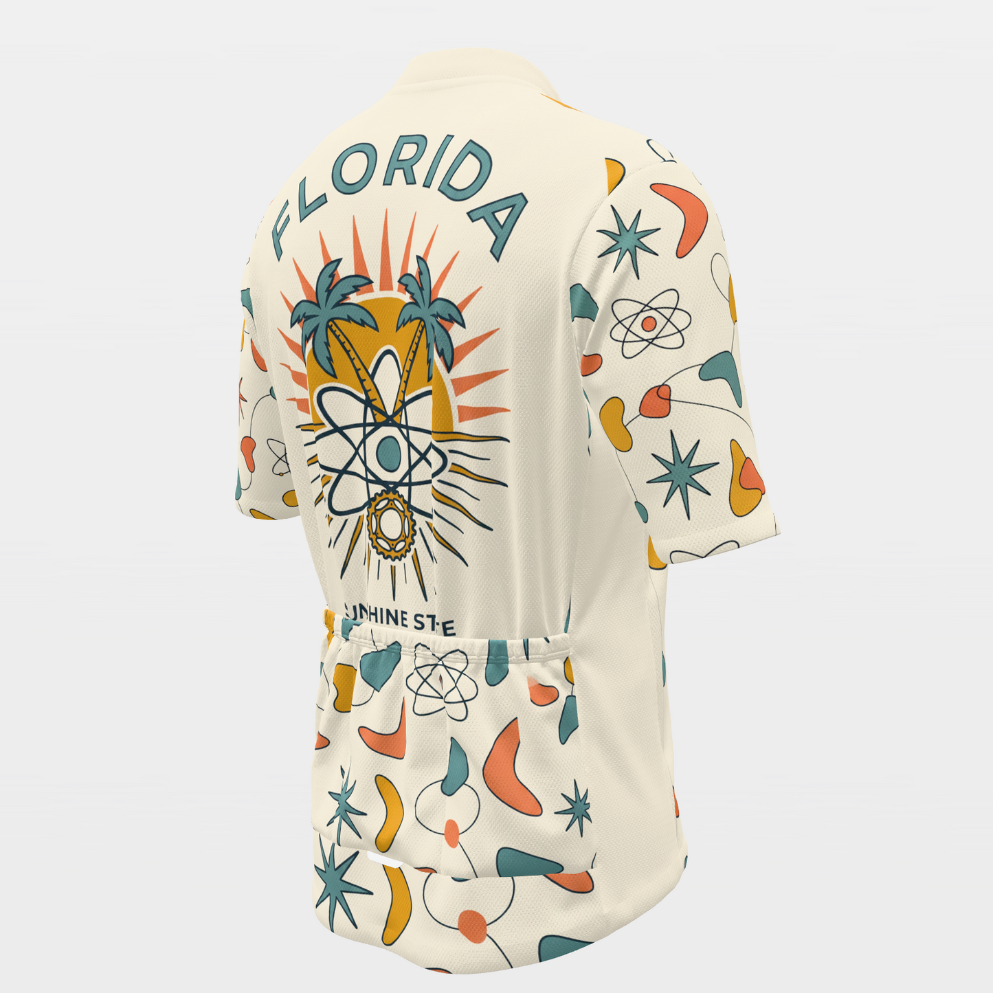 Florida Atomic Starburst Cycling Jersey – Back Right product view
