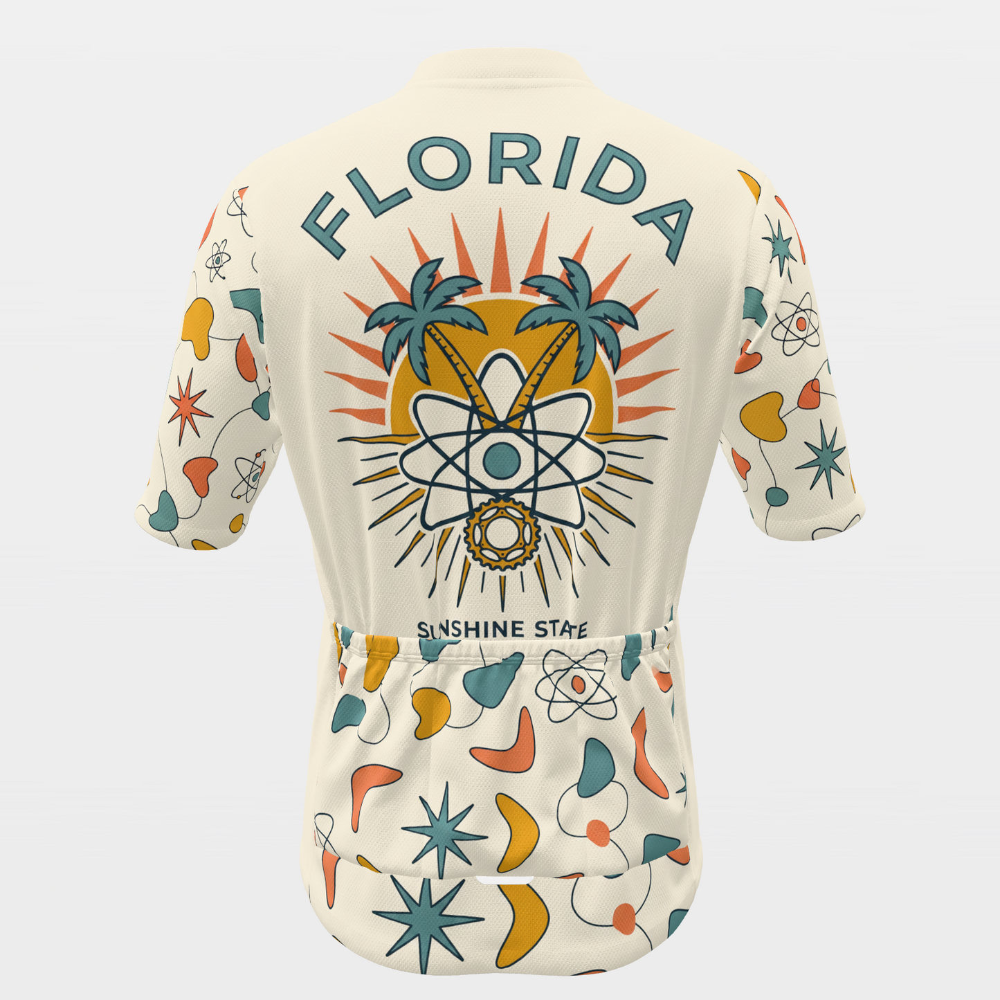 Florida Atomic Starburst Cycling Jersey – Back product view