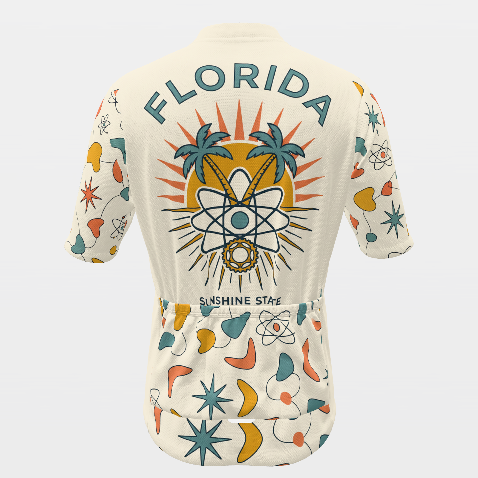 Florida Atomic Starburst Cycling Jersey – Back product view