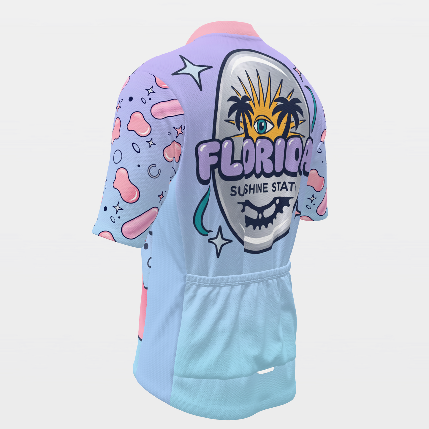 Florida Chrome Y2K Cycling Jersey – Back Left product view