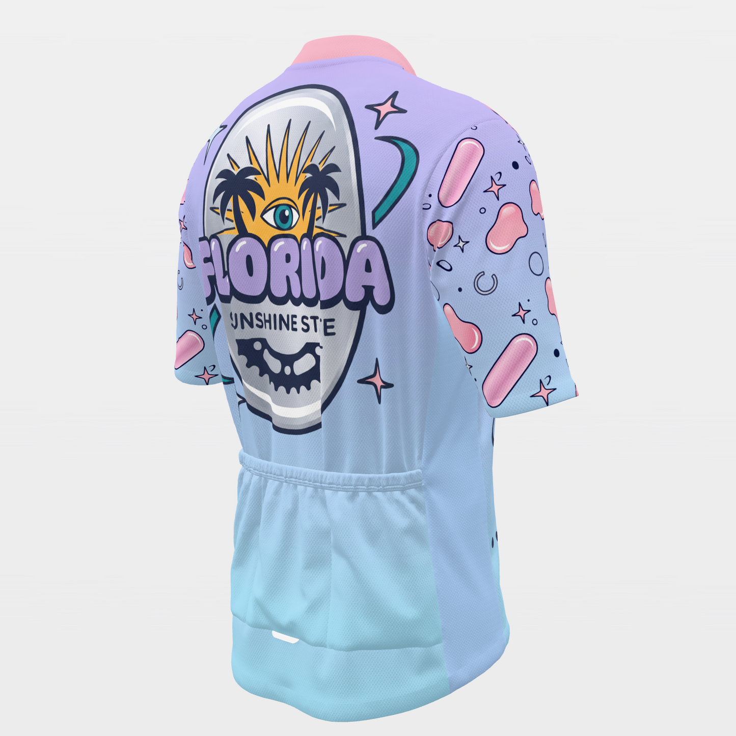 Florida Chrome Y2K Cycling Jersey – Back Right product view